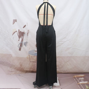 Black Backless Jumpsuit - Veira Trending Shop
