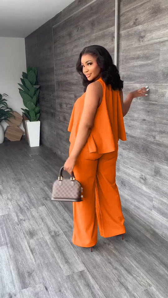 Straight Pants 2pcs Set