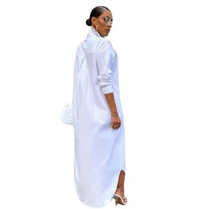White Shirt Long Dress