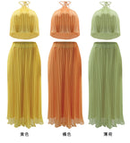 Halter Top + Maxi Skirt 2pcs Set