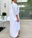 White Shirt Long Dress