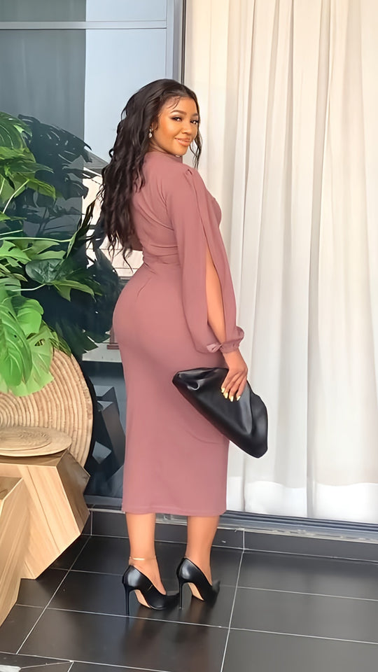Long Sleeve Casual Dress - Veira Trending Shop