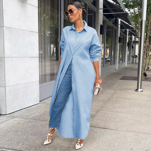 White Shirt Long Dress