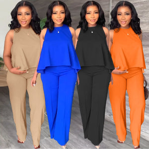 Straight Pants 2pcs Set