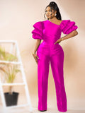 Puff Sleeves Elegant Jumpsuit - Veira Trending Shop