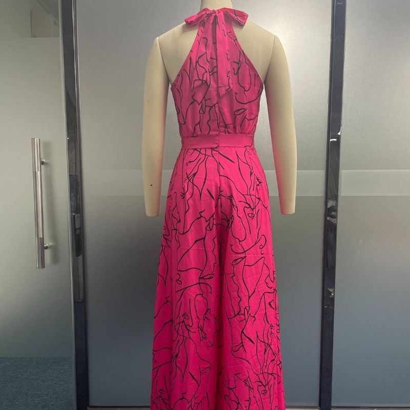 Sleeveless Art Print Jumpsuit