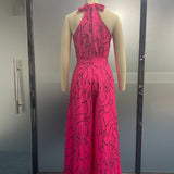 Sleeveless Art Print Jumpsuit