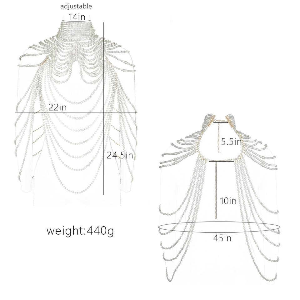 Pearl Body Chain - Veira Trending Shop