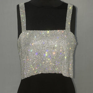 Bling Rhinestones Party Crop Top - Veira Trending Shop