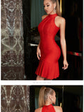 Halter Trumpet Bandage Dress - Veira Trending Shop