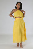 Halter Top + Maxi Skirt 2pcs Set