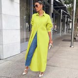 White Shirt Long Dress