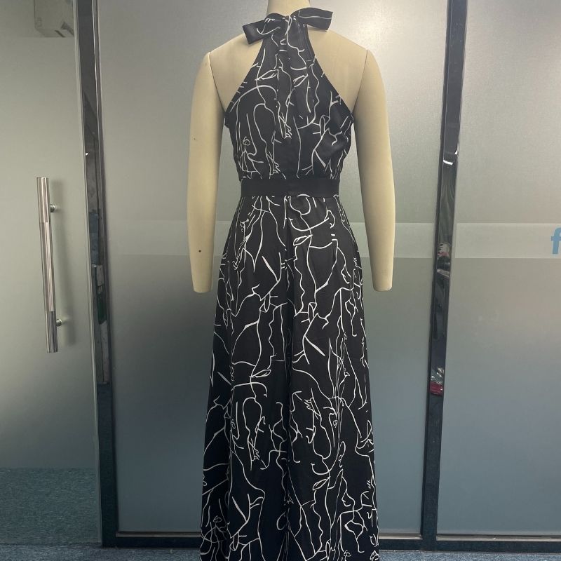 Sleeveless Art Print Jumpsuit