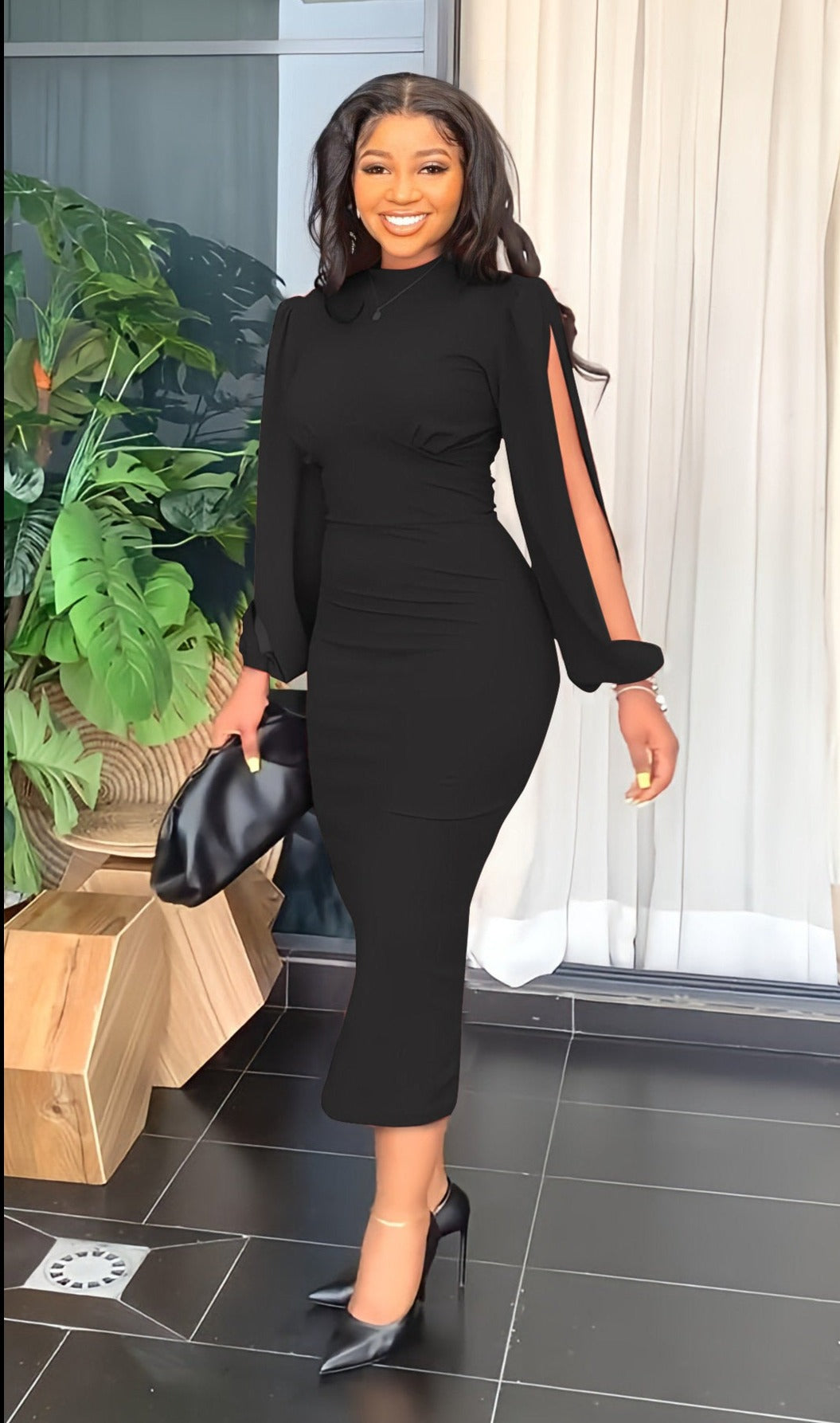 Long Sleeve Casual Dress - Veira Trending Shop