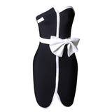 Patchwork Mini Bandage Dress - Veira Trending Shop