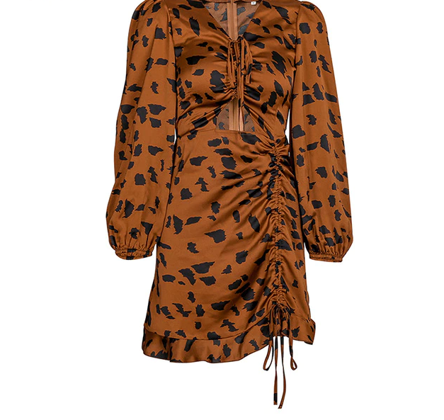 Puff Sleeve Mini Dress - Veira Trending Shop