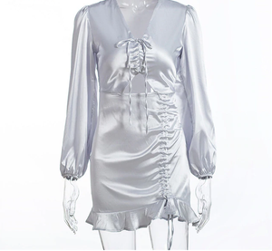 Puff Sleeve Mini Dress - Veira Trending Shop