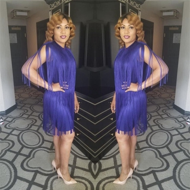 Tassel Fringe Elegant Party Dress - Veira Trending Shop