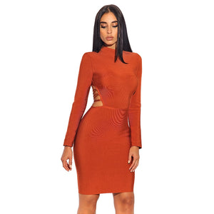 Long Sleeve Sexy Bandage Dress - Veira Trending Shop