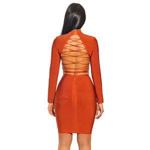 Long Sleeve Sexy Bandage Dress - Veira Trending Shop