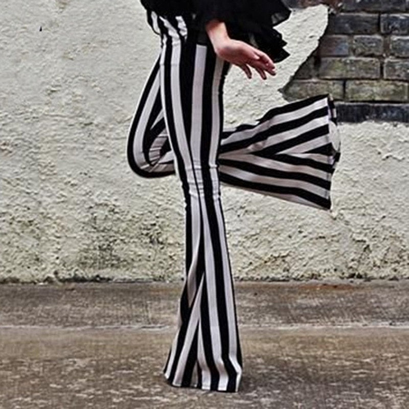Elegant Striped High Waist Pants - Veira Trending Shop