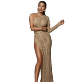 High Slit Knitted Dress - Veira Trending Shop