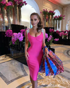 Tassel Sleeve Slip Bandage Dress - Veira Trending Shop