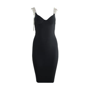 Tassel Sleeve Slip Bandage Dress - Veira Trending Shop