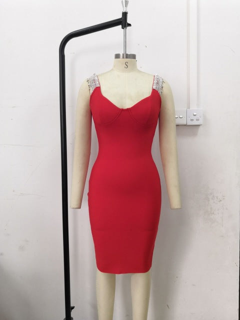 Tassel Sleeve Slip Bandage Dress - Veira Trending Shop