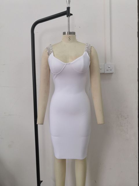 Tassel Sleeve Slip Bandage Dress - Veira Trending Shop