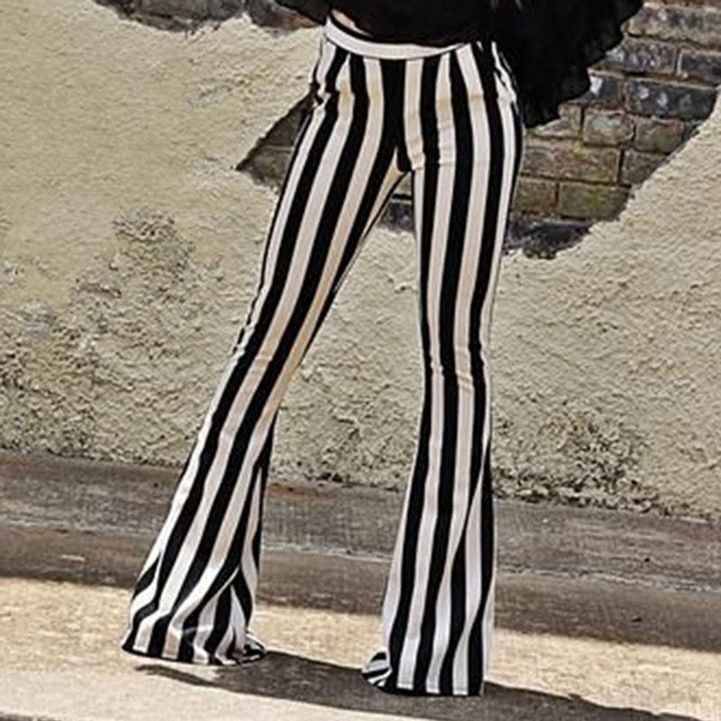 Elegant Striped High Waist Pants - Veira Trending Shop