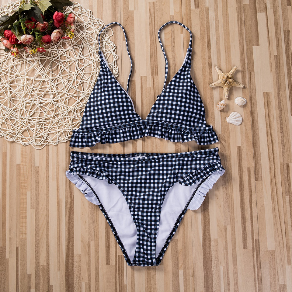 Sexy Plaid Bikini Set - Veira Trending Shop