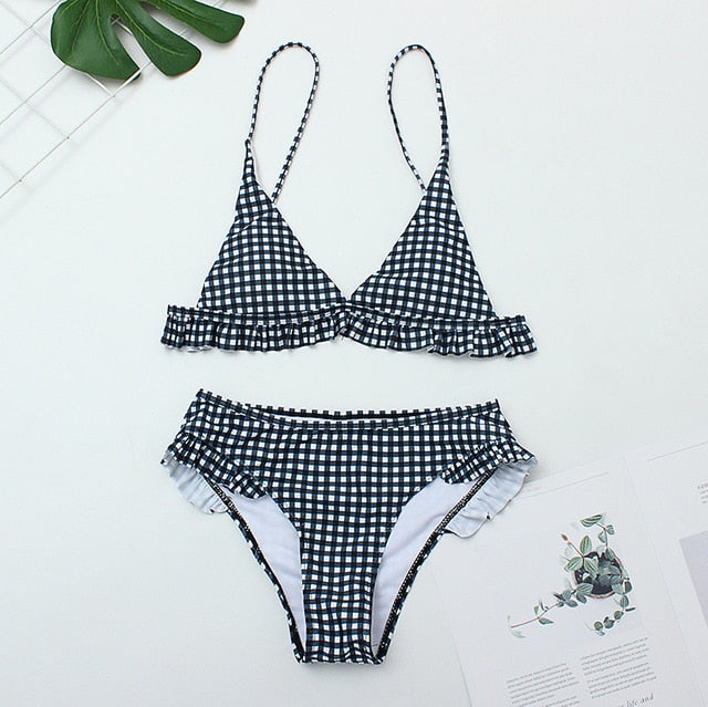 Sexy Plaid Bikini Set - Veira Trending Shop