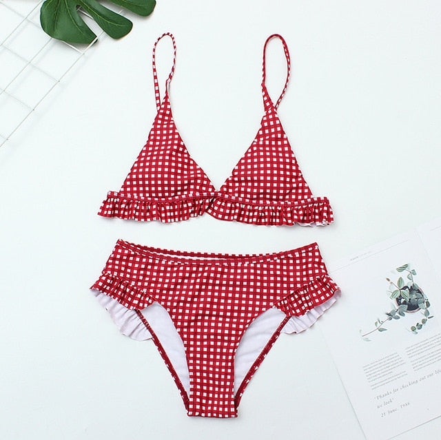 Sexy Plaid Bikini Set - Veira Trending Shop
