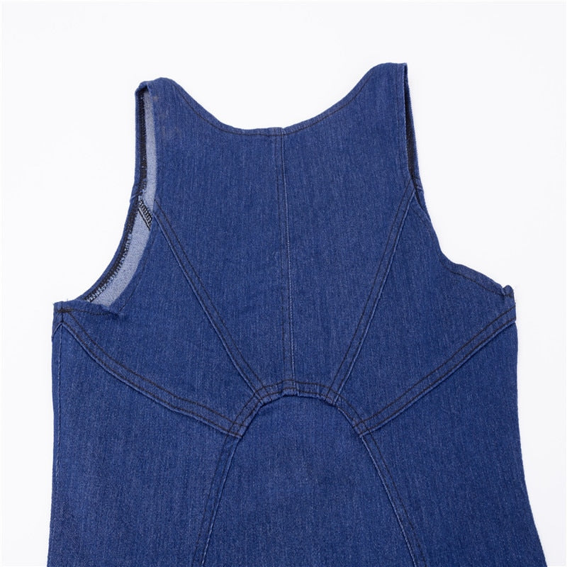 Slim Zipper Denim Dress - Veira Trending Shop