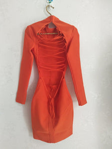 Long Sleeve Sexy Bandage Dress - Veira Trending Shop