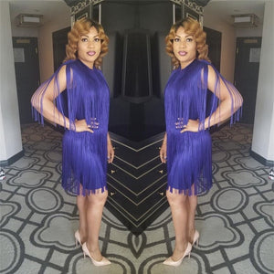Tassel Fringe Elegant Party Dress - Veira Trending Shop