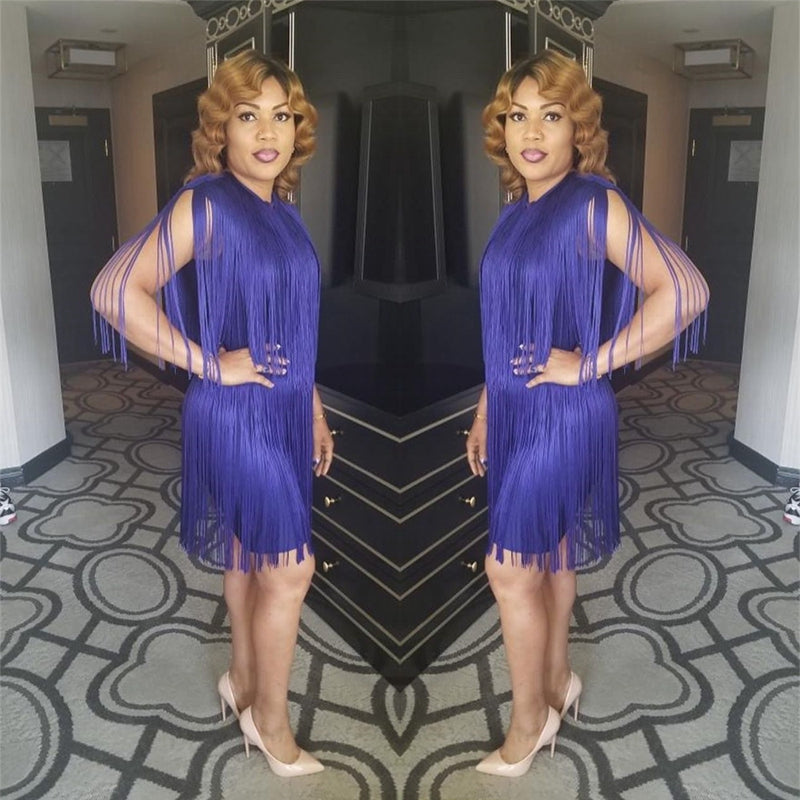 Tassel Fringe Elegant Party Dress - Veira Trending Shop
