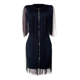 Tassel Fringe Elegant Party Dress - Veira Trending Shop