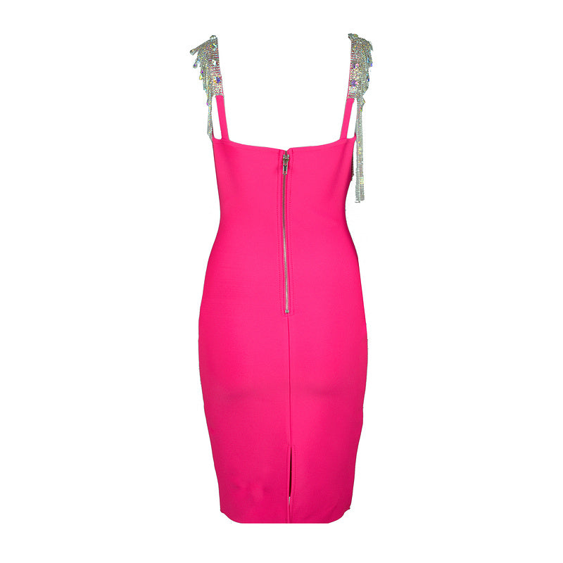 Tassel Sleeve Slip Bandage Dress - Veira Trending Shop