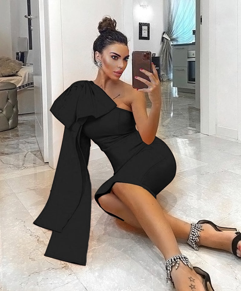 One Shoulder Bandage Dress - Veira Trending Shop