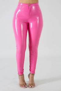 Faux Leather Push Up High Waist Skinny Pants - Veira Trending Shop