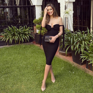 Off Shoulder Bandage Dress - Veira Trending Shop