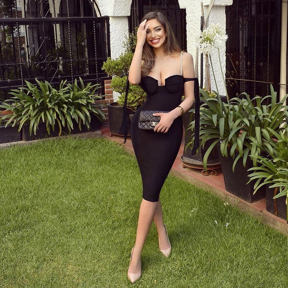 Off Shoulder Bandage Dress - Veira Trending Shop