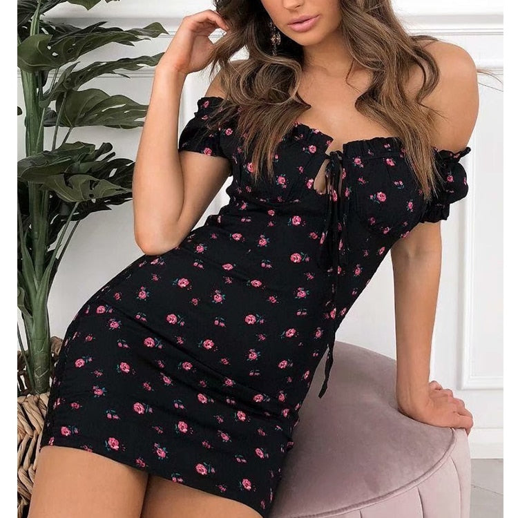Floral Off Shoulder Sundress - Veira Trending Shop