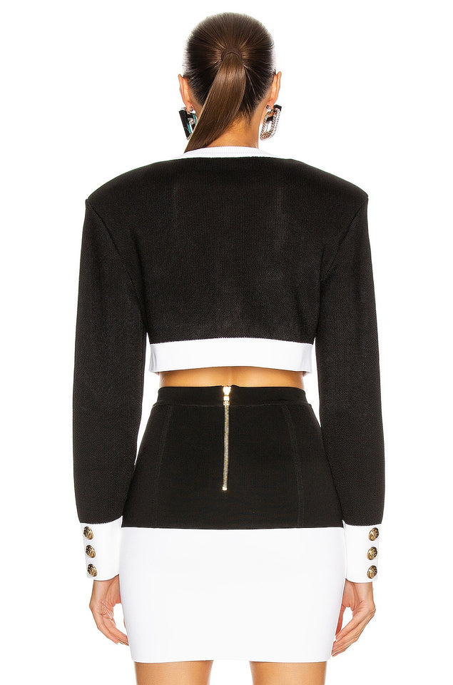 Patchwork Black White 2 Pieces Sets - Veira Trending Shop