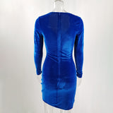 Velvet Draped Dress - Veira Trending Shop