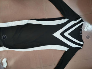 Black and White Stripes Dress - Veira Trending Shop