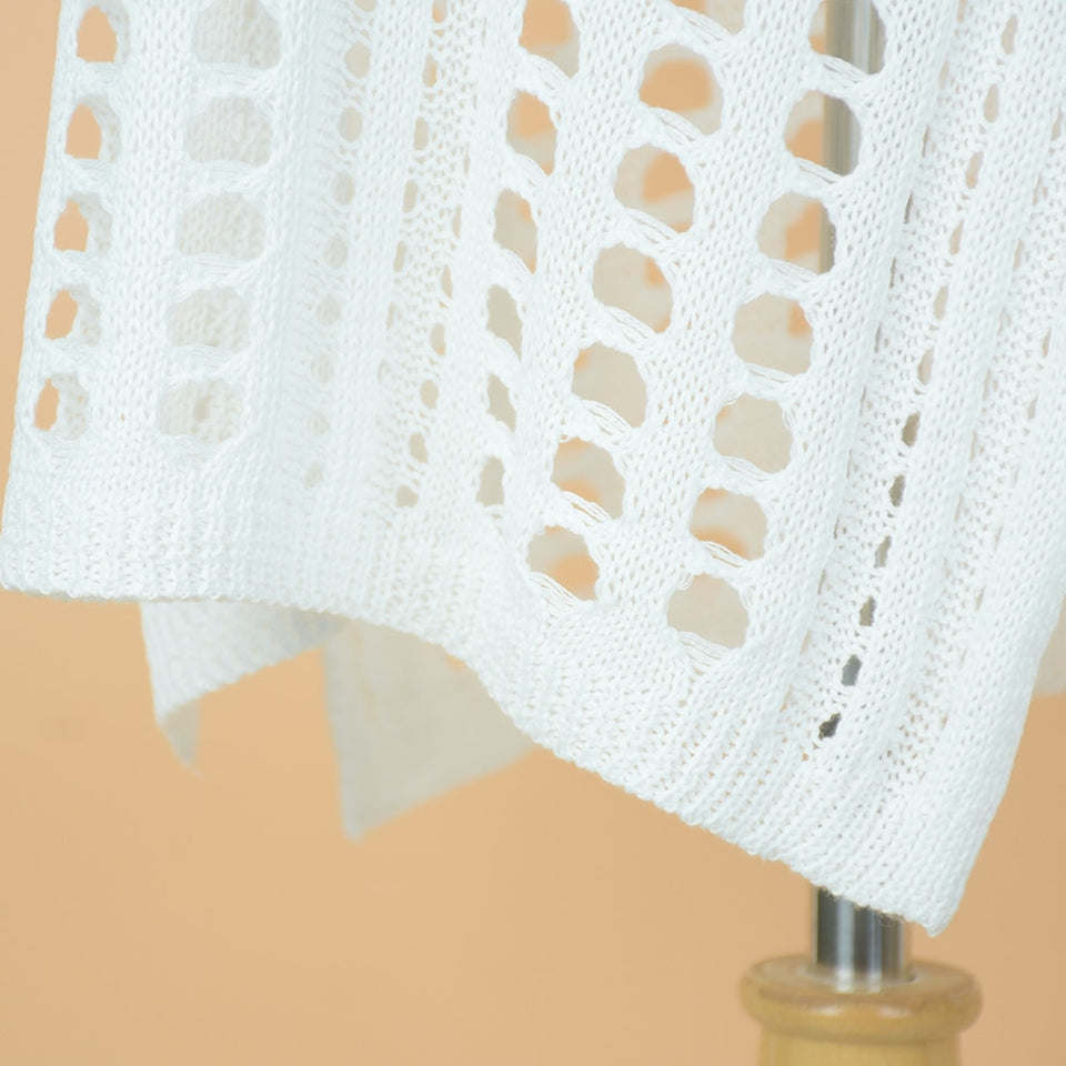 Sexy See Through Knitted Hollow Out Cover Up - Veira Trending Shop