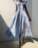 Striped Ruffles Maxi Dress - Veira Trending Shop